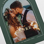 Dankeskarten zur Hochzeit mit vergoldung
