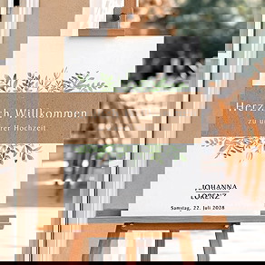 Willkommensschild Hochzeit