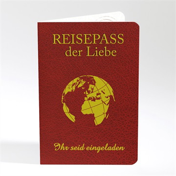 Hochzeitseinladung reisepass der liebe