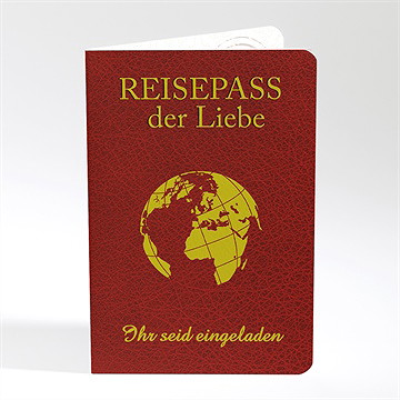 Hochzeitseinladung reisepass der liebe