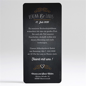 Einladung Hochzeitsjubiläum Retrospective - 25 Jahre - vue 2