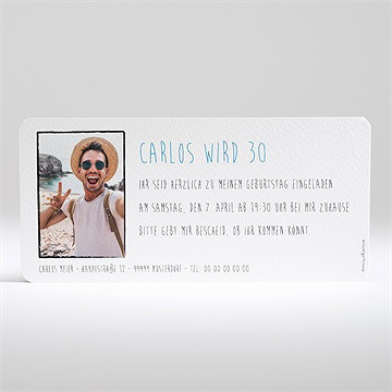 Geburtstagseinladung Verrücktes Zebra - vue 2