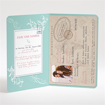 Hochzeitseinladung reisepass - Vue 2