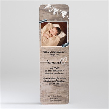 Einladung Taufe Wachsender Baum - karte rückseite