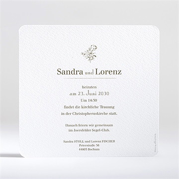 Hochzeitseinladung Traditionell - Vue 2