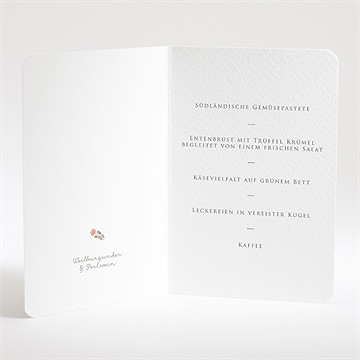 Menükarte Taufe blumenalphabet mädchen - Vue 2