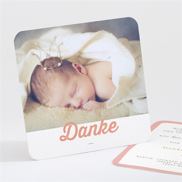 Dankeskarte Taufe Blumenalphabet mädchen