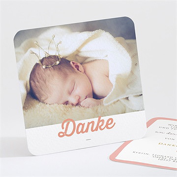 Dankeskarte Taufe blumenalphabet mädchen