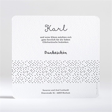 Dankeskarte Geburt Pünktchen Kunst - Vue 2