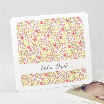 Dankeskarte Geburt Blumenmeer