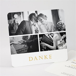 Dankeskarte Hochzeit der goldene tag