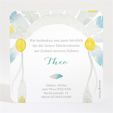 Dankeskarte Geburt Mein Kleiner Indianer - Vue 2