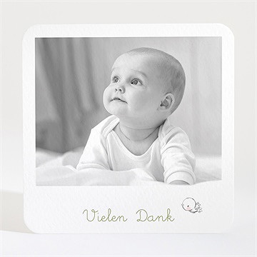 Dankeskarte Geburt Hasen Party - Vue 2