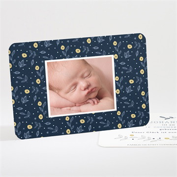 Geburtskarte blumenranken