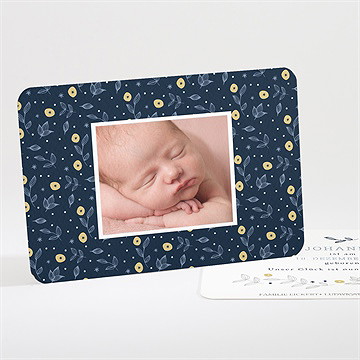 Geburtskarte Blumenranken