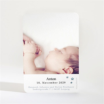 Geburtskarte Kleiner Pinguin - Sicht 2