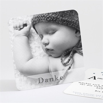 Dankeskarte Geburt kleiner pinguin