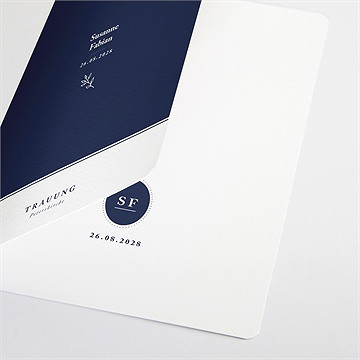 Kirchenheft Hochzeit schick in blau - vue 2