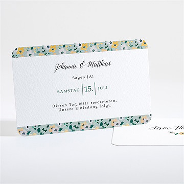 Save the Date Karte floraler rahmen