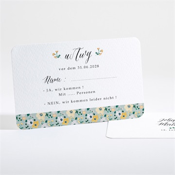 Antwortkarte Hochzeit Floraler rahmen