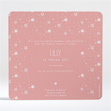 Geburtskarte Schneeflocken - Vue 2