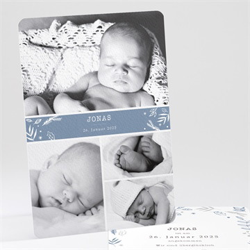 Geburtskarte vier fotos