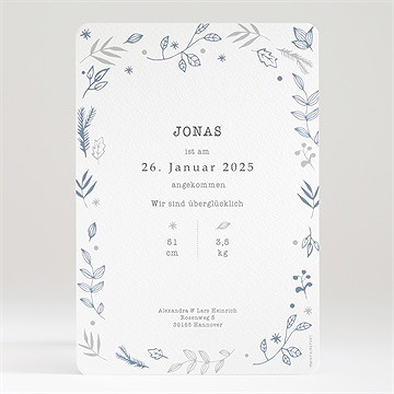 Geburtskarte Vier Fotos - Sicht 2