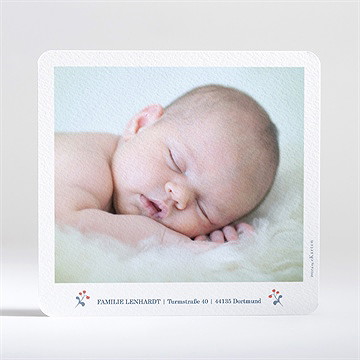 Geburtskarte Blumenteppich - Vue 2