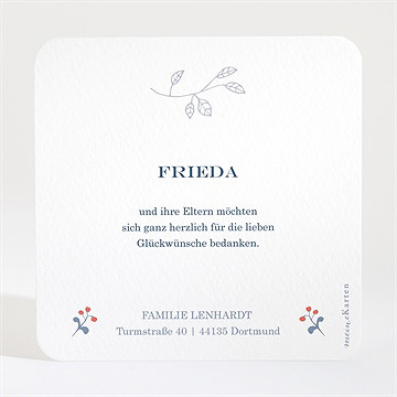 Dankeskarte Geburt Blumenteppich - Vue 2