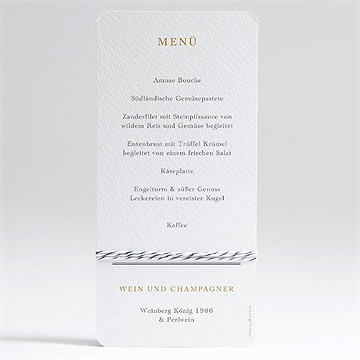 Menükarte Hochzeit eng verbunden - Vue 2