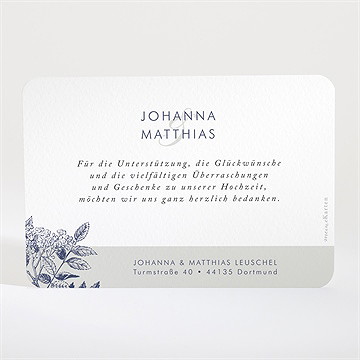 Dankeskarte Hochzeit blühender zweig - Vue 2