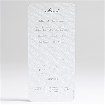 Menükarte Taufe grünes licht - Dos du menu