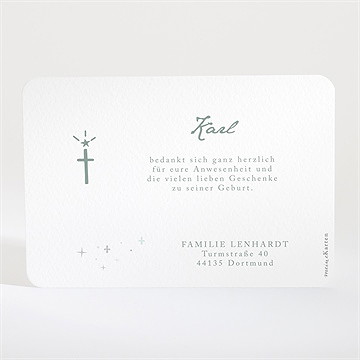 Dankeskarte Taufe grünes licht - Vue 2