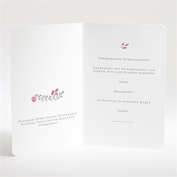 Menükarte Taufe rosenkranz - Intérieur du menu