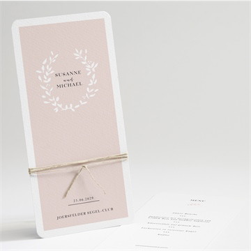 Menükarte Hochzeit reine eleganz