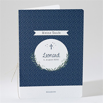 Kirchenheft Taufe Pünktchen Blau