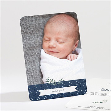 Dankeskarte Taufe Pünktchen Blau