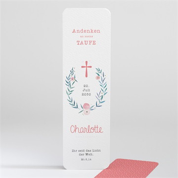 Andenken Taufe Pünktchen rot