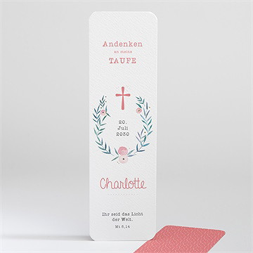 Andenken Taufe pünktchen rot