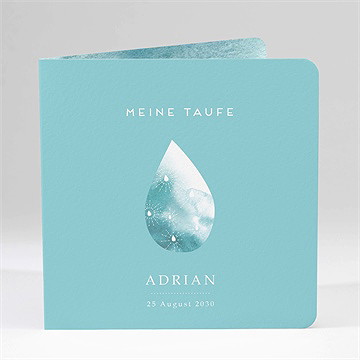 Einladung Taufe Wassertropfen