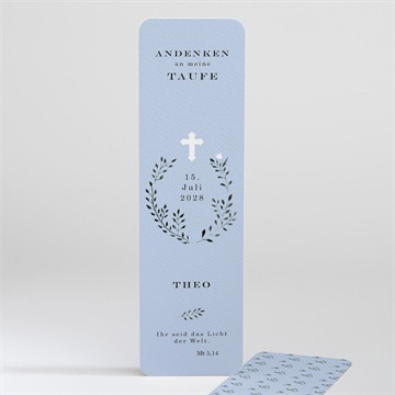 Andenken Taufe ring der natur blau