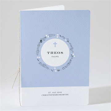 Kirchenheft Taufe ring der natur blau