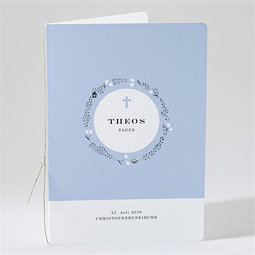 Kirchenheft Taufe Ring Der Natur Blau
