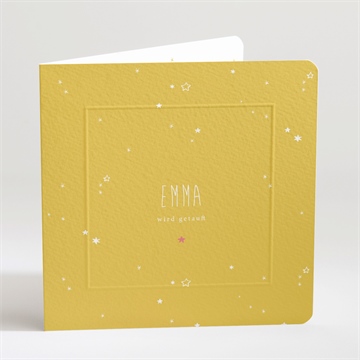 Einladung Taufe unser star gelb