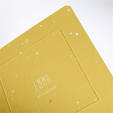 Einladung Taufe unser star gelb - vue 2