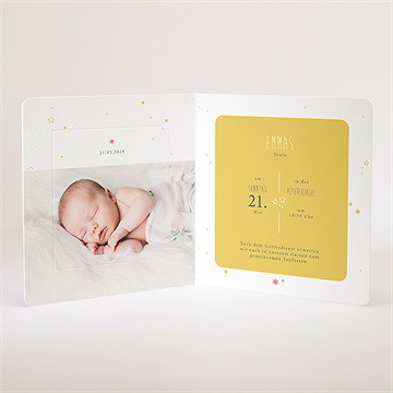 Einladung Taufe unser star gelb - vue 3