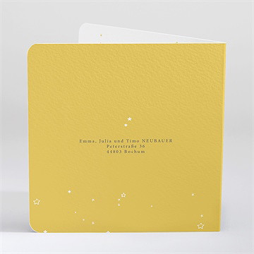 Einladung Taufe unser star gelb - vue 4