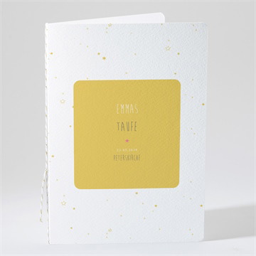 Kirchenheft Taufe unser star gelb