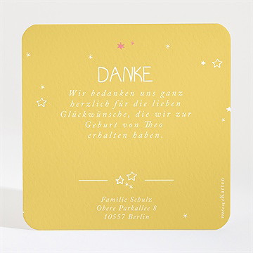 Dankeskarte Geburt Sonnenschein - Vue 2