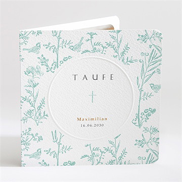 Einladung Taufe vintage vogel